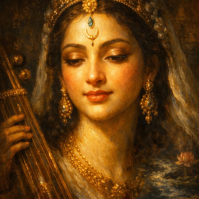 Saraswati Mantra before Studies and Practice